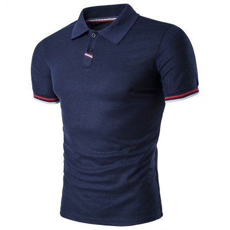 Supply  Men's Polo Shirt Casual British Style European Code Foreign Trade 038